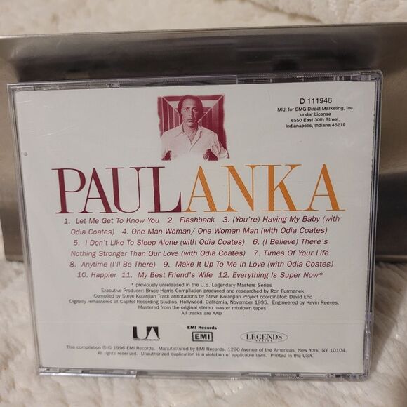 Paul Anka The Best of the United Artists Years 1973 - 1977 CD New Sealed - Picture 2 of 8